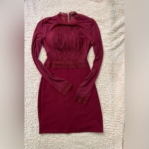 Midi burgundy dress